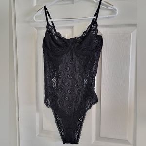 Black lace bodysuit